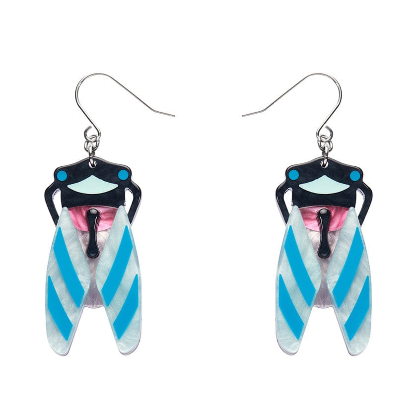 Deco Cicada Drop Earrings  -  Erstwilder  -  Quirky Resin and Enamel Accessories