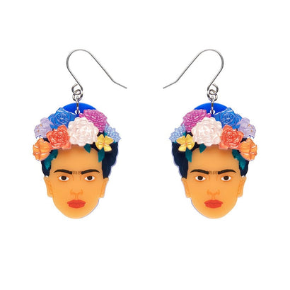 My Own Muse Frida Drop Earrings  -  Erstwilder  -  Quirky Resin and Enamel Accessories