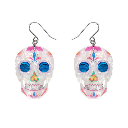 Dia De Los Muertos Drop Earrings  -  Erstwilder  -  Quirky Resin and Enamel Accessories