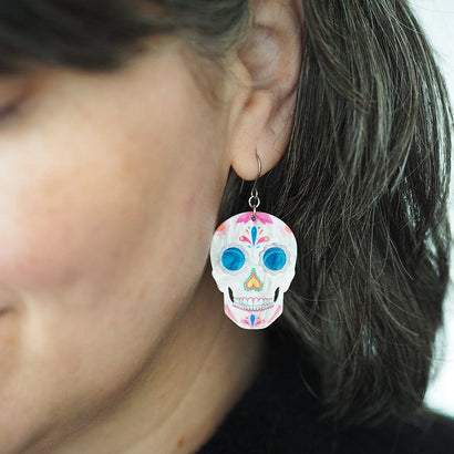 Dia De Los Muertos Drop Earrings  -  Erstwilder  -  Quirky Resin and Enamel Accessories