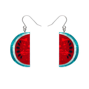 Viva la Vida Watermelons Drop Earrings  -  Erstwilder  -  Quirky Resin and Enamel Accessories