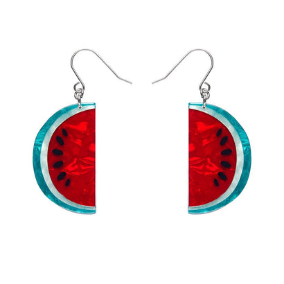 Viva la Vida Watermelons Drop Earrings  -  Erstwilder  -  Quirky Resin and Enamel Accessories