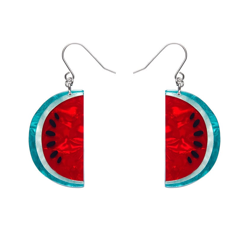 Viva la Vida Watermelons Drop Earrings  -  Erstwilder  -  Quirky Resin and Enamel Accessories