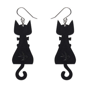 It’s Kitty Time Drop Earrings  -  Erstwilder  -  Quirky Resin and Enamel Accessories