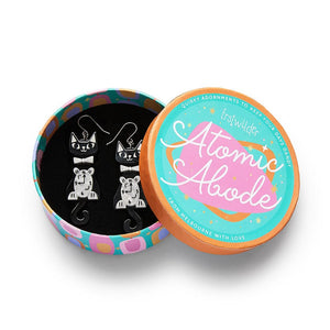 It’s Kitty Time Drop Earrings  -  Erstwilder  -  Quirky Resin and Enamel Accessories