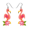 Let's Flamingle Drop Earrings  -  Erstwilder  -  Quirky Resin and Enamel Accessories