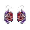Fervent Feather Flower Drop Earrings  -  Erstwilder  -  Quirky Resin and Enamel Accessories