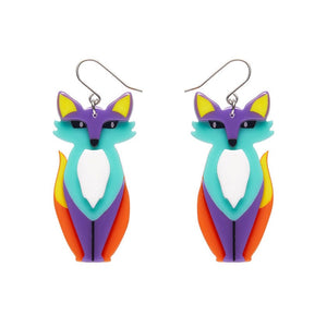 Varuka Fox Drop Earrings  -  Erstwilder  -  Quirky Resin and Enamel Accessories