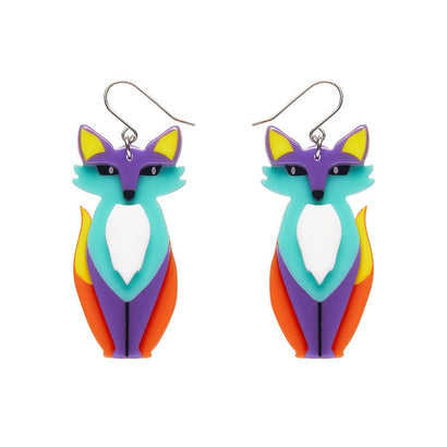 Varuka Fox Drop Earrings  -  Erstwilder  -  Quirky Resin and Enamel Accessories