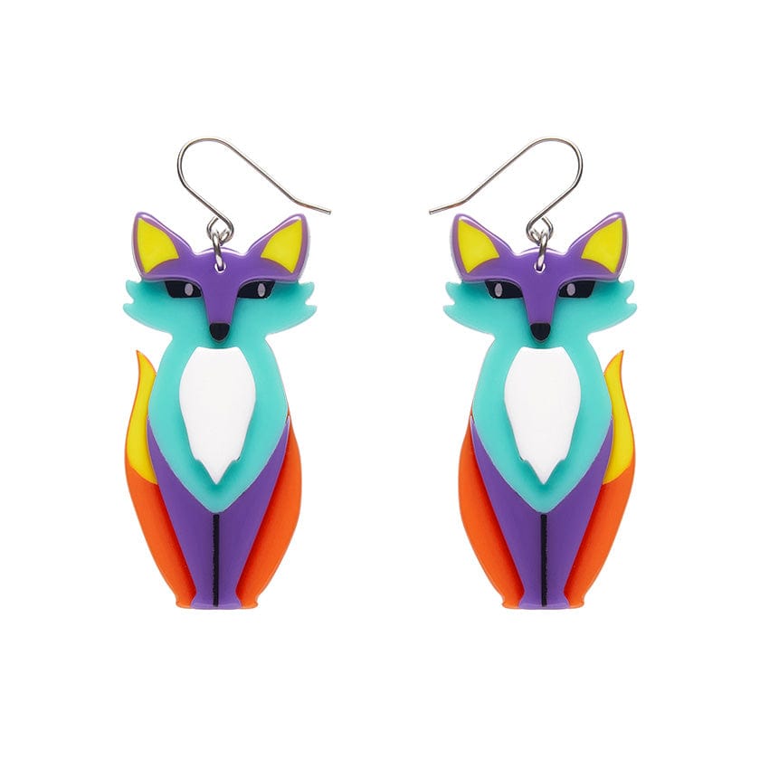 Varuka Fox Drop Earrings  -  Erstwilder  -  Quirky Resin and Enamel Accessories