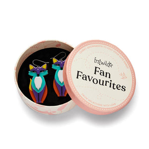 Varuka Fox Drop Earrings  -  Erstwilder  -  Quirky Resin and Enamel Accessories