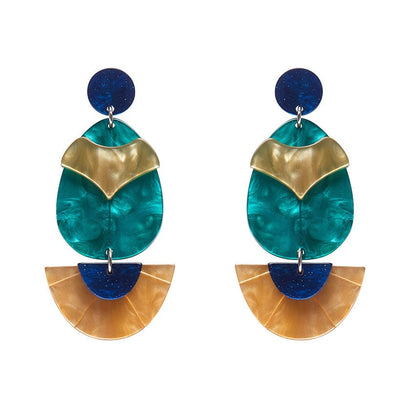Secret Scarab Drop Earrings  -  Erstwilder  -  Quirky Resin and Enamel Accessories