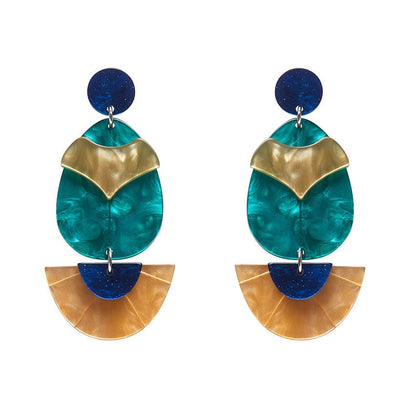 Secret Scarab Drop Earrings  -  Erstwilder  -  Quirky Resin and Enamel Accessories