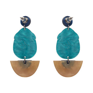 Secret Scarab Drop Earrings  -  Erstwilder  -  Quirky Resin and Enamel Accessories