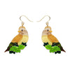 Wondrous Warbler Drop Earrings  -  Erstwilder  -  Quirky Resin and Enamel Accessories