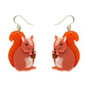 Cheeky Squirrel Drop Earrings  -  Erstwilder  -  Quirky Resin and Enamel Accessories