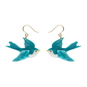Graceful Swallow Drop Earrings  -  Erstwilder  -  Quirky Resin and Enamel Accessories