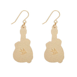 Guitar Blues Enamel Drop Earrings  -  Erstwilder  -  Quirky Resin and Enamel Accessories