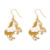 Princely Steed Enamel Drop Earrings