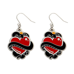 King of Cobras Enamel Drop Earrings  -  Erstwilder  -  Quirky Resin and Enamel Accessories