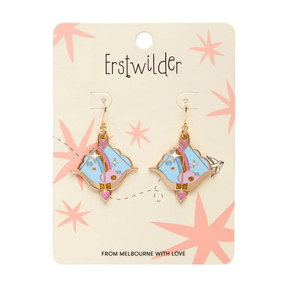 Cupid's Aim Enamel Drop Earrings  -  Erstwilder  -  Quirky Resin and Enamel Accessories