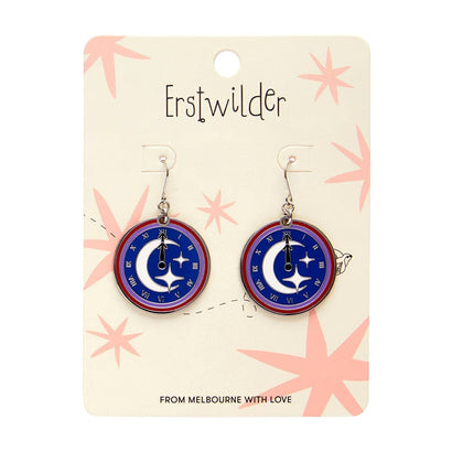 Timely Tale Enamel Drop Earrings  -  Erstwilder  -  Quirky Resin and Enamel Accessories