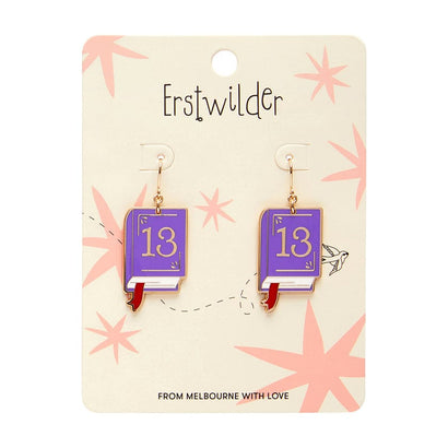 Next Chapter Enamel Drop Earrings  -  Erstwilder  -  Quirky Resin and Enamel Accessories