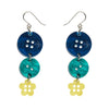 Cute As A Button Drop Earrings  -  Erstwilder  -  Quirky Resin and Enamel Accessories