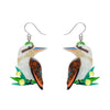 Kirby the Kookaburra Drop Earrings  -  Erstwilder  -  Quirky Resin and Enamel Accessories