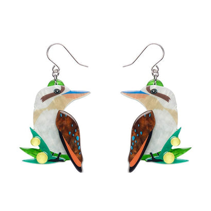 Kirby the Kookaburra Drop Earrings  -  Erstwilder  -  Quirky Resin and Enamel Accessories