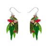 Red Gum Blossom Drop Earrings  -  Erstwilder  -  Quirky Resin and Enamel Accessories