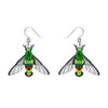 Glimmer the Hawk Moth Drop Earrings  -  Erstwilder  -  Quirky Resin and Enamel Accessories