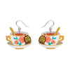 Fancy a Cuppa Drop Earrings  -  Erstwilder  -  Quirky Resin and Enamel Accessories