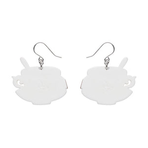 Fancy a Cuppa Drop Earrings  -  Erstwilder  -  Quirky Resin and Enamel Accessories