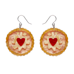Jammie Dodger Drop Earrings  -  Erstwilder  -  Quirky Resin and Enamel Accessories