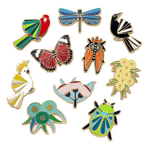 Jocelyn Proust Enamel Pin Pack - 10 Piece  -  Erstwilder  -  Quirky Resin and Enamel Accessories