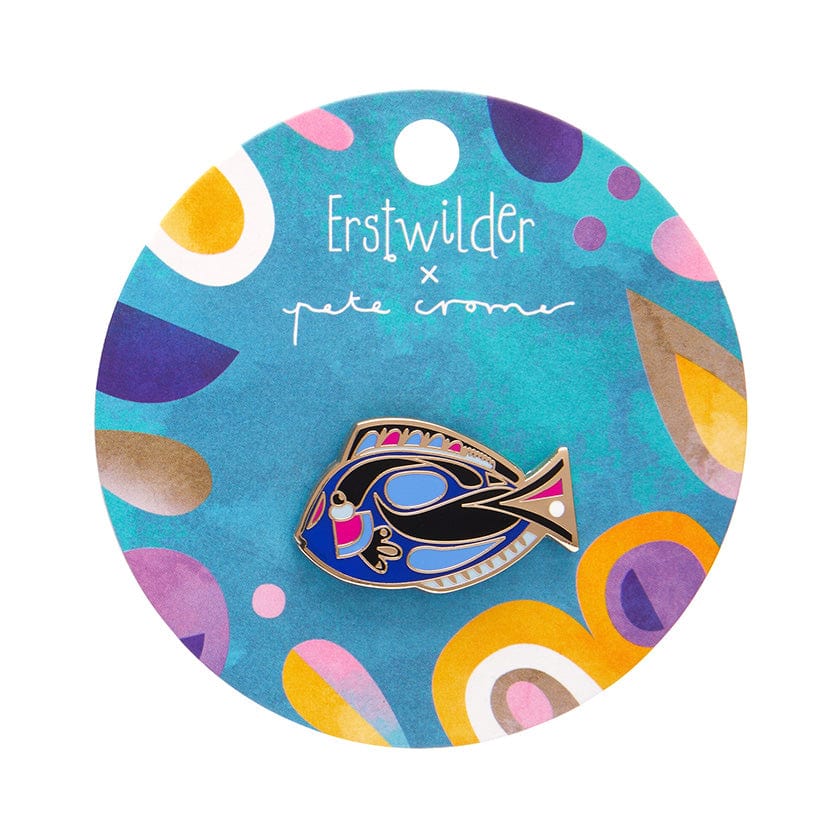 The Sartorial Surgeon Fish Enamel Pin  -  Erstwilder  -  Quirky Resin and Enamel Accessories