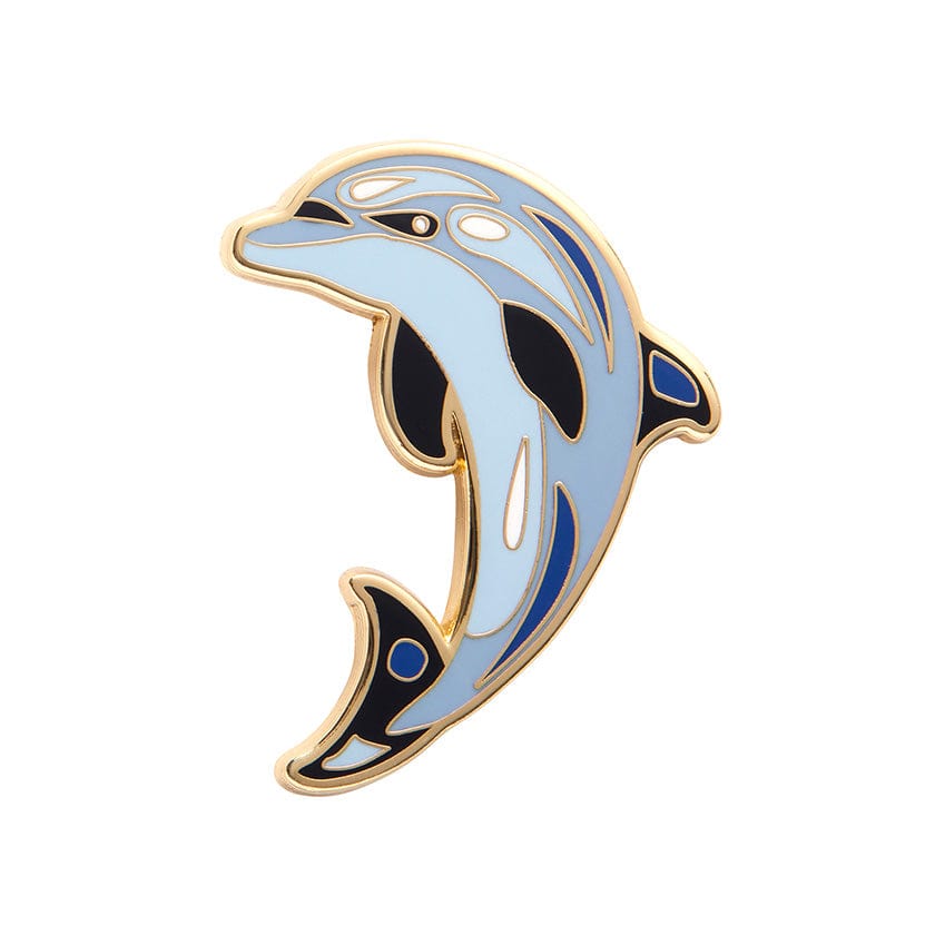 The Boastful Bottlenose Dolphin Enamel Pin  -  Erstwilder  -  Quirky Resin and Enamel Accessories