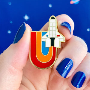 Mission To The Moon Enamel Pin  -  Erstwilder  -  Quirky Resin and Enamel Accessories