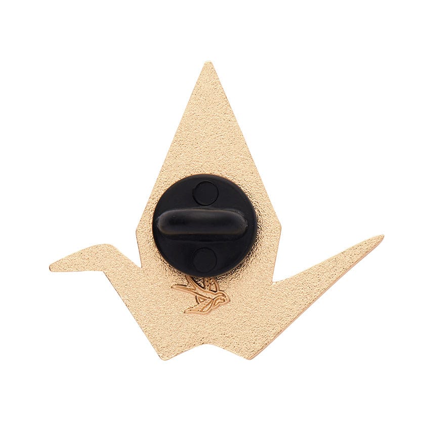 The Fortunate Crane Enamel Pin  -  Erstwilder  -  Quirky Resin and Enamel Accessories