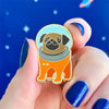 Interplanetary Pug Enamel Pin