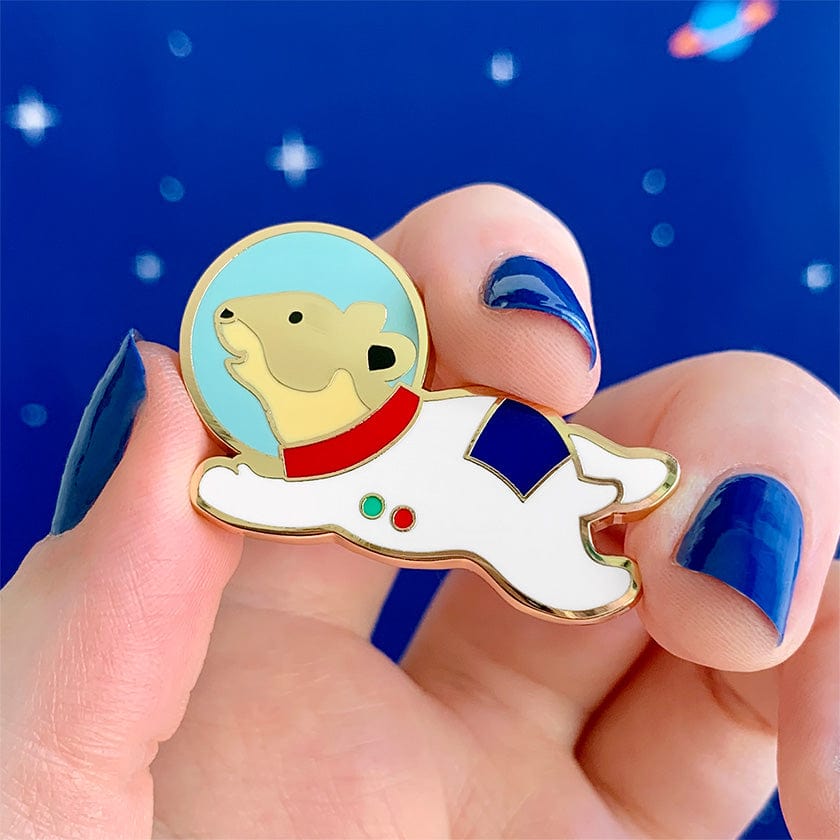 Stout-Hearted Spaceham Enamel Pin  -  Erstwilder  -  Quirky Resin and Enamel Accessories
