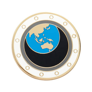 Tiny Blue Dot Enamel Pin  -  Erstwilder  -  Quirky Resin and Enamel Accessories