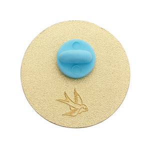 Tiny Blue Dot Enamel Pin  -  Erstwilder  -  Quirky Resin and Enamel Accessories