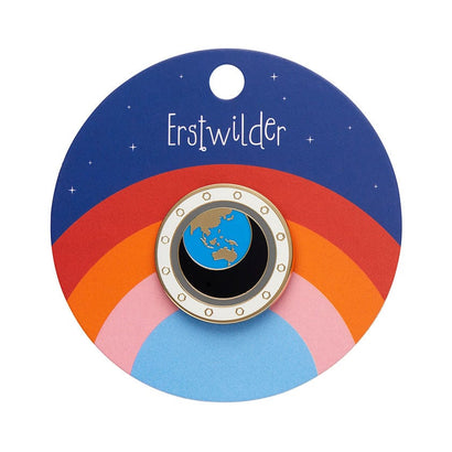 Tiny Blue Dot Enamel Pin  -  Erstwilder  -  Quirky Resin and Enamel Accessories