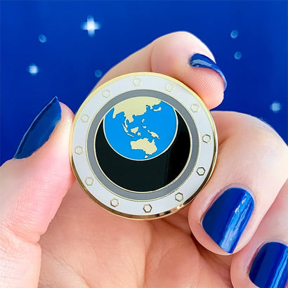 Tiny Blue Dot Enamel Pin  -  Erstwilder  -  Quirky Resin and Enamel Accessories