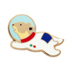 Stout-Hearted Spaceham Enamel Pin  -  Erstwilder  -  Quirky Resin and Enamel Accessories