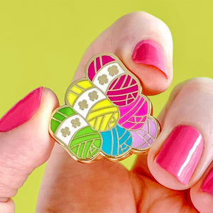 Yarn Spinner Brooch Enamel Pin  -  Erstwilder  -  Quirky Resin and Enamel Accessories