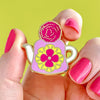Short, Stout and Cosy Enamel Pin  -  Erstwilder  -  Quirky Resin and Enamel Accessories