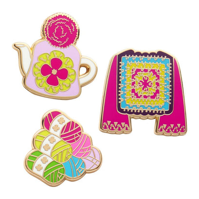 Cosy Things Enamel Pin Pack - 3 Piece  -  Erstwilder  -  Quirky Resin and Enamel Accessories